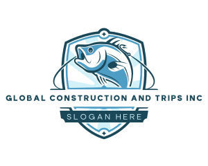 Aquatic - Fishing Hook Restaurant logo design