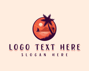 Summer - Tropical Summer Palm logo design