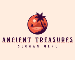 Tropical Summer Palm logo design