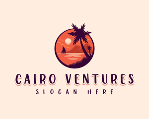 Tropical Summer Palm logo design