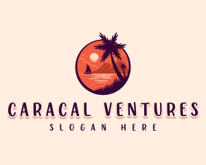 Tropical Summer Palm logo design