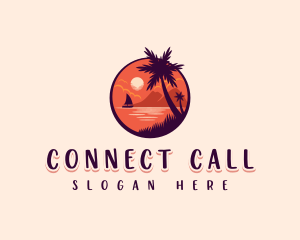 Tropical Summer Palm logo design