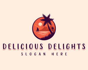 Tropical Summer Palm logo design