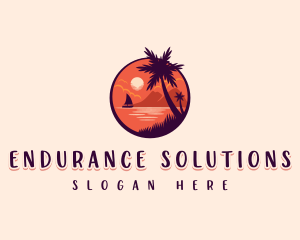 Tropical Summer Palm logo design