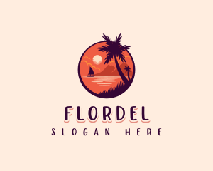 Tropical Summer Palm logo design