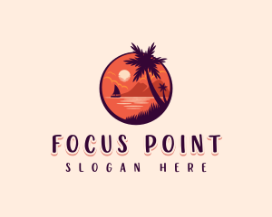 Tropical Summer Palm logo design