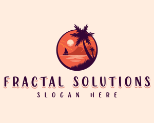 Tropical Summer Palm logo design