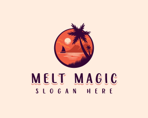 Tropical Summer Palm logo design