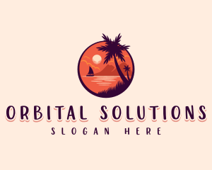 Tropical Summer Palm logo design