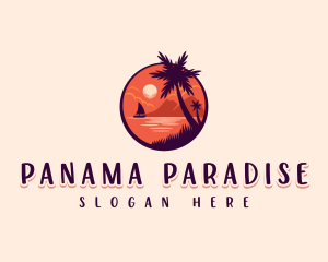 Tropical Summer Palm logo design