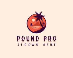 Tropical Summer Palm logo design