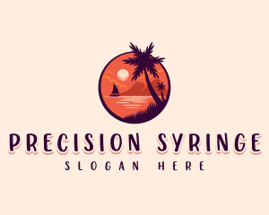 Tropical Summer Palm logo design