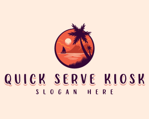 Tropical Summer Palm logo design