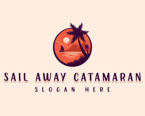 Tropical Summer Palm logo design