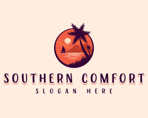 Tropical Summer Palm logo design