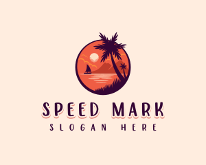 Tropical Summer Palm logo design