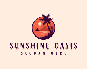 Summer - Tropical Summer Palm logo design