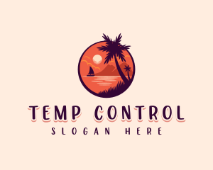 Tropical Summer Palm logo design