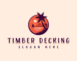 Tropical Summer Palm logo design