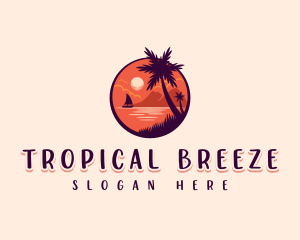 Tropical Summer Palm logo design