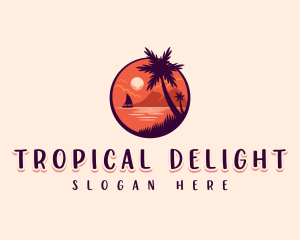 Tropical Summer Palm logo design