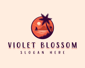 Tropical Summer Palm logo design