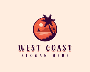 Tropical Summer Palm logo design