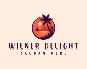 Tropical Summer Palm logo design