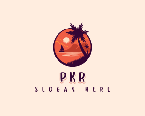 Tropical Summer Palm logo design