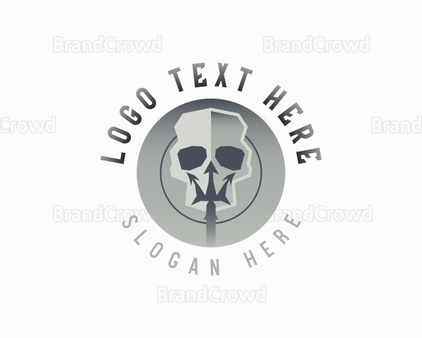 Military Skull Trident Logo