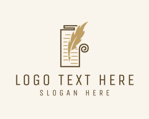 Prosecutor - Writing Scripture Quill logo design