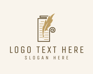 Written - Writing Scripture Quill logo design