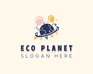 Balloon Planet Celebration logo design