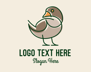Bird - Minimalist Farm Duck logo design
