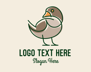 Duck - Minimalist Farm Duck logo design