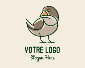 Minimalist Farm Duck Logo