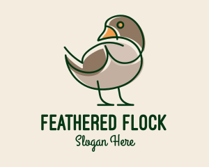 Geese - Minimalist Farm Duck logo design