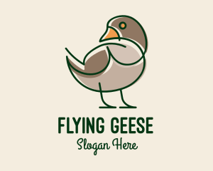 Geese - Minimalist Farm Duck logo design