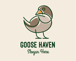 Minimalist Farm Duck logo design