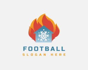 Energy - Fire Snowflake House logo design