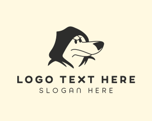 Hood - Angry Cartoon Dog logo design