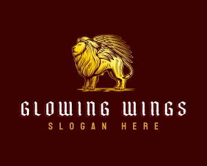 Griffin Lion Wings logo design