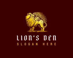 Griffin Lion Wings logo design