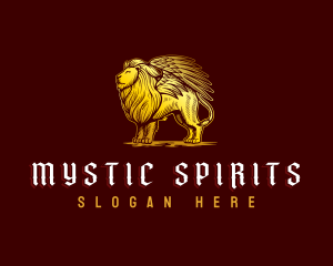 Griffin Lion Wings logo design