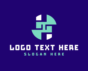 Technology - Abstract Construction Shape logo design
