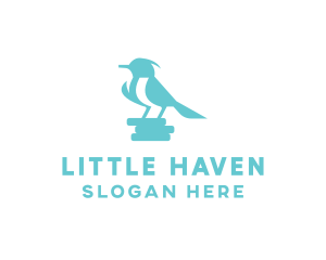 Little - Sky Blue Little Bird logo design