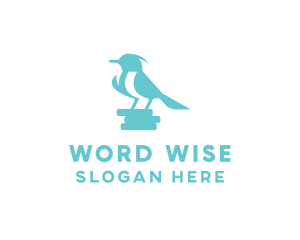 Dictionary - Sky Blue Little Bird logo design