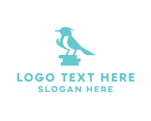 Blue Bird - Sky Blue Little Bird logo design