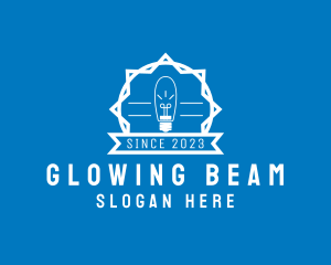 Light Bulb Banner logo design
