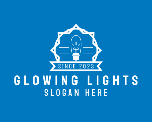 Light Bulb Banner logo design